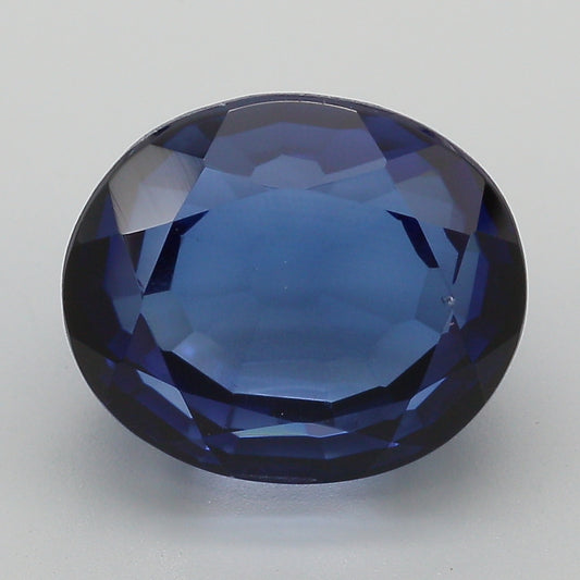 11.33 Carat Blue Oval Cut Lab Grown Sapphire