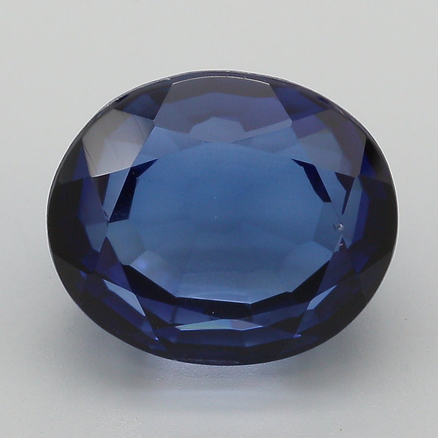 11.33 Carat Blue Oval Cut Lab Grown Sapphire