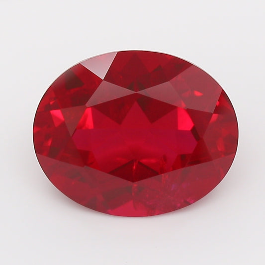 4.74 Carat Pigeon Blood Oval Cut Lab Grown Ruby