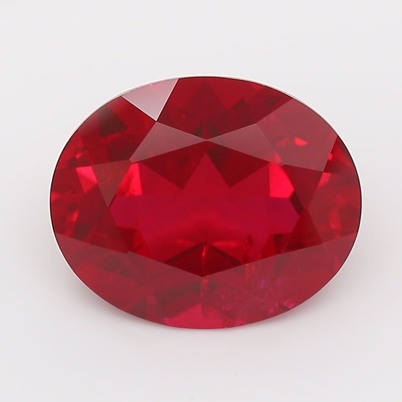 4.74 Carat Pigeon Blood Oval Cut Lab Grown Ruby