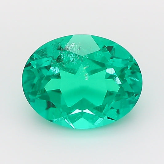 1.78 Carat Green Oval Cut Lab Grown Colombian Emerald