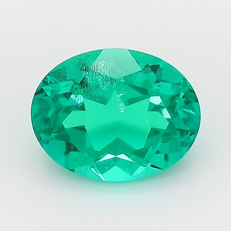 1.78 Carat Green Oval Cut Lab Grown Colombian Emerald