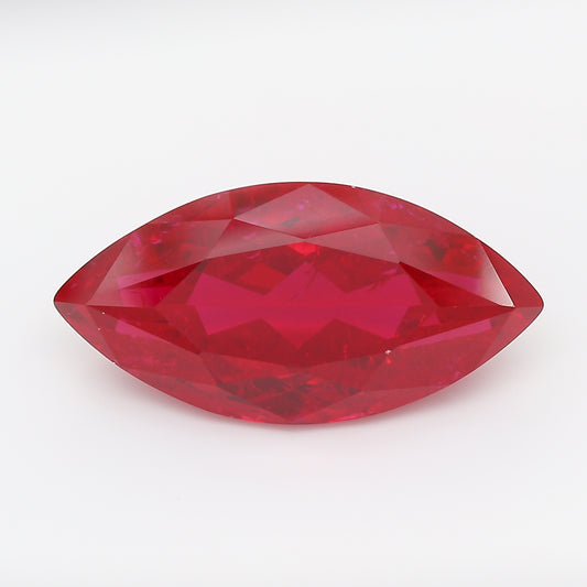 7.88 Carat Pigeon Blood Marquise Cut Lab Grown Ruby