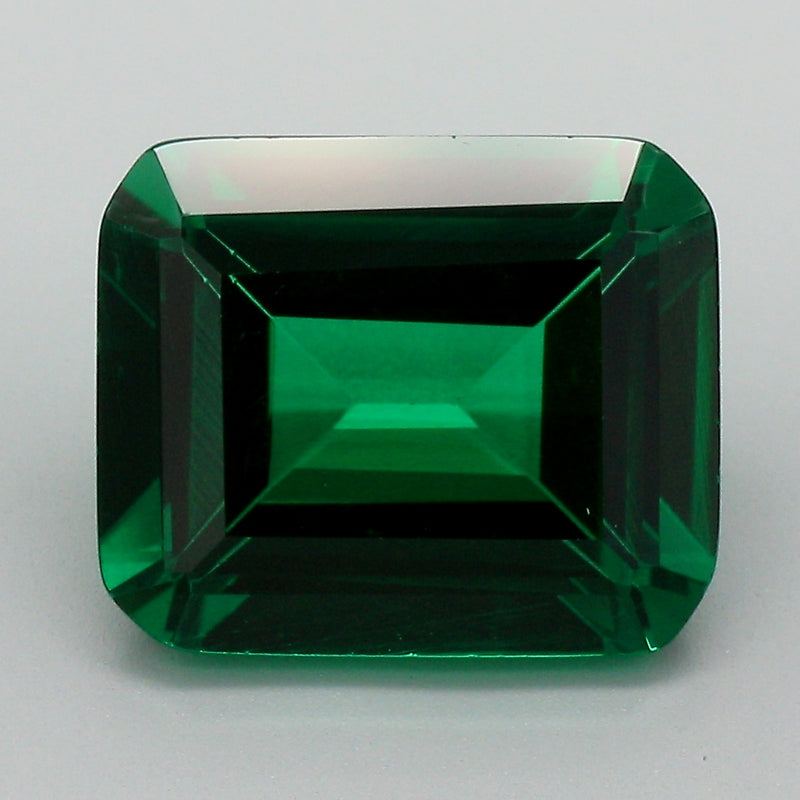 4.96 Carat Green Emerald Cut Lab Grown Emerald