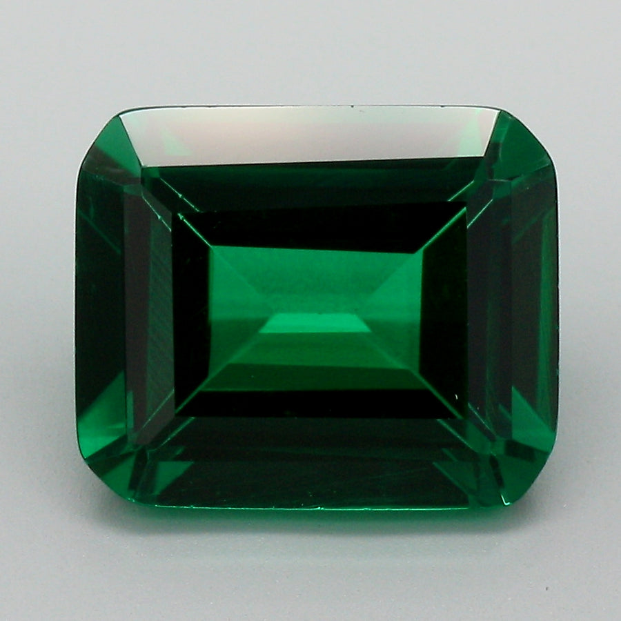 4.96 Carat Green Emerald Cut Lab Grown Emerald