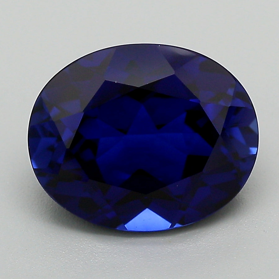 4.63 Carat Blue Oval Cut Lab Grown Sapphire