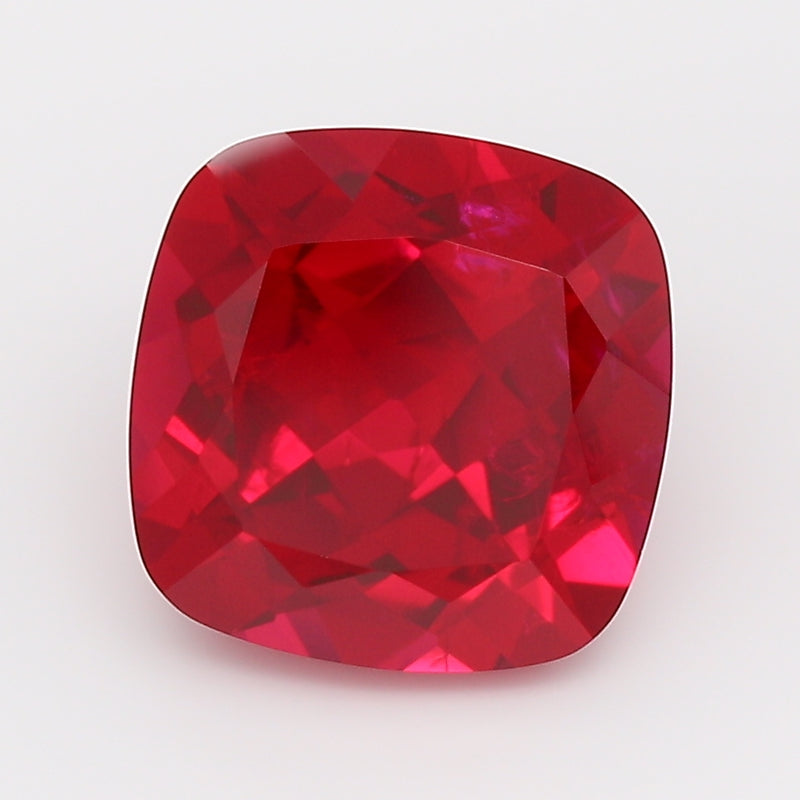 4.11 Carat Pigeon Blood Square Cushion Cut Lab Grown Ruby