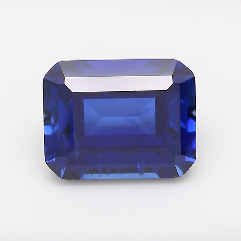 3.12 Carat Royal Blue Emerald Cut Lab Grown Sapphire
