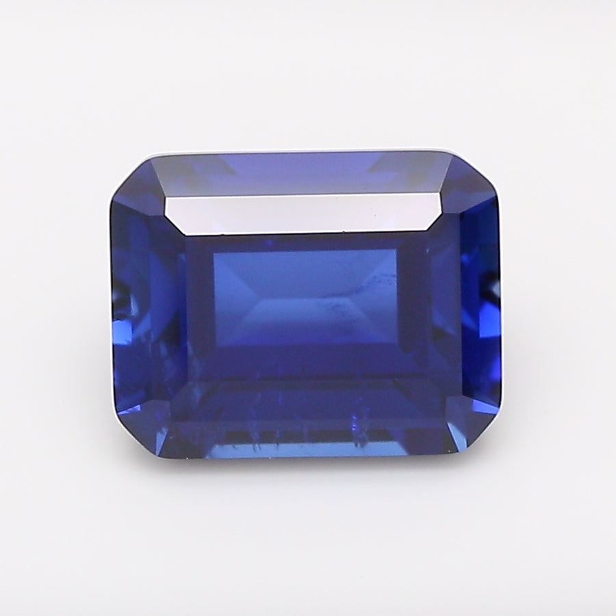 3.12 Carat Royal Blue Emerald Cut Lab Grown Sapphire