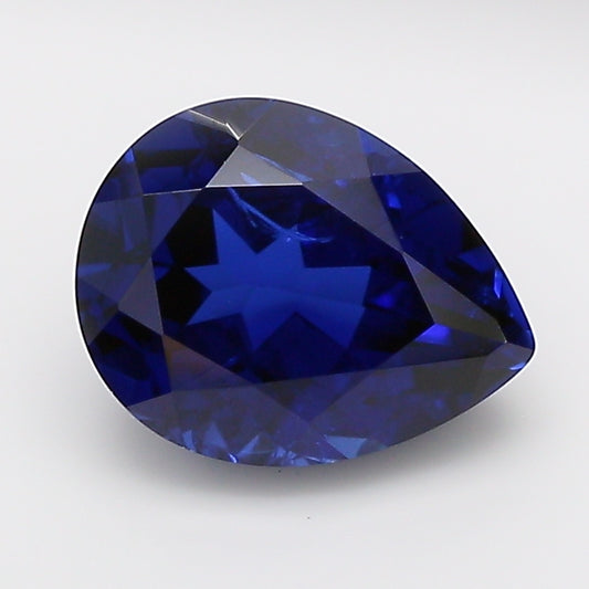 2.28 Carat Royal Blue Pear Cut Lab Grown Sapphire