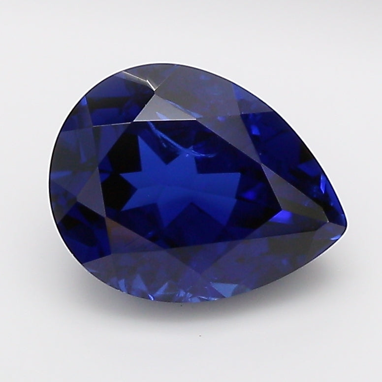 2.28 Carat Royal Blue Pear Cut Lab Grown Sapphire