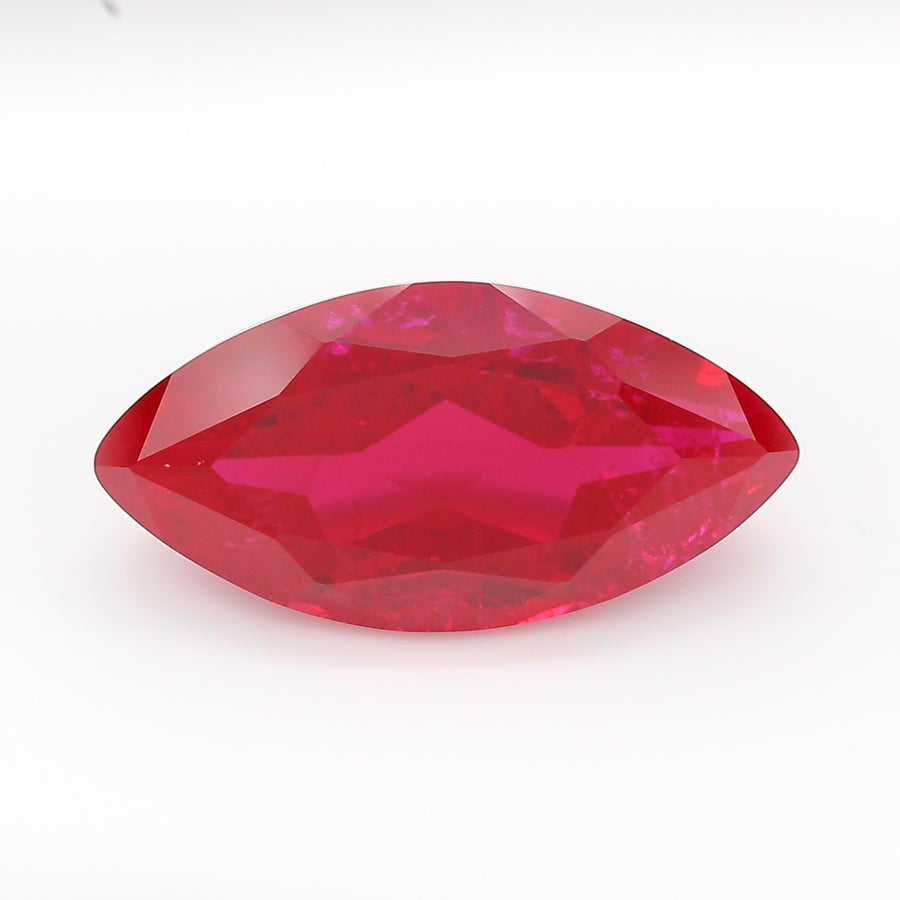 5.6 Carat Pigeon Blood Marquise Cut Lab Grown Ruby
