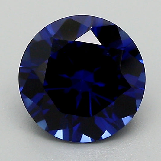 1.96 Carat Blue Round Cut Lab Grown Sapphire