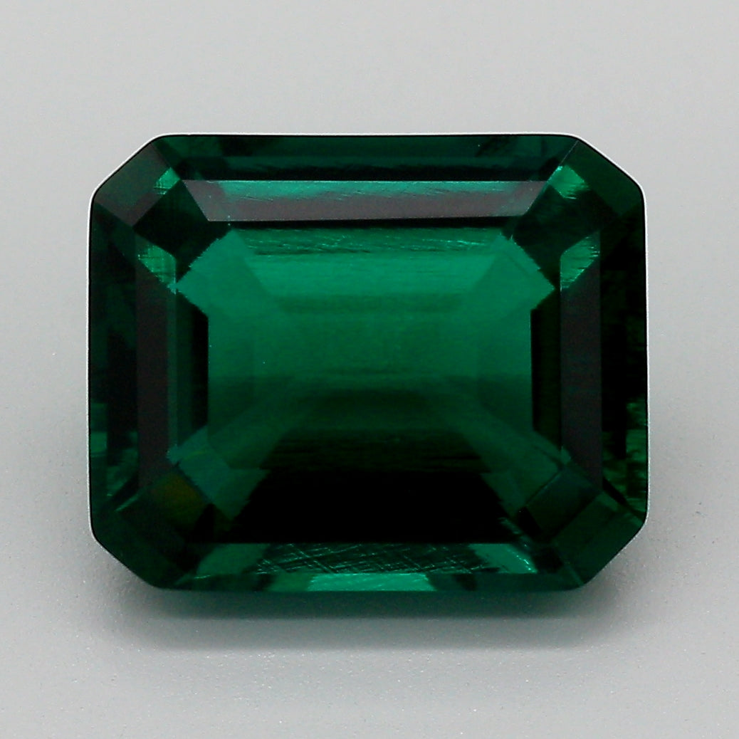 4.08 Carat Green Emerald Cut Lab Grown Emerald
