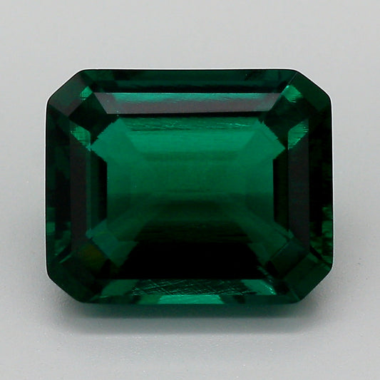 4.08 Carat Green Emerald Cut Lab Grown Emerald