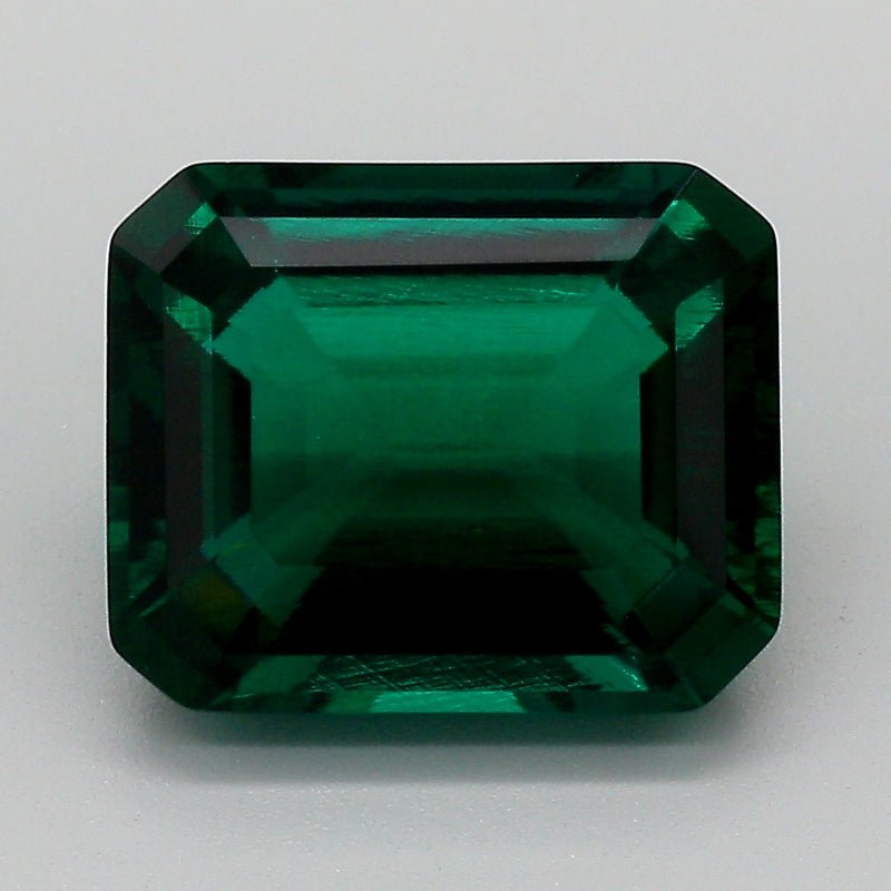 4.08 Carat Green Emerald Cut Lab Grown Emerald
