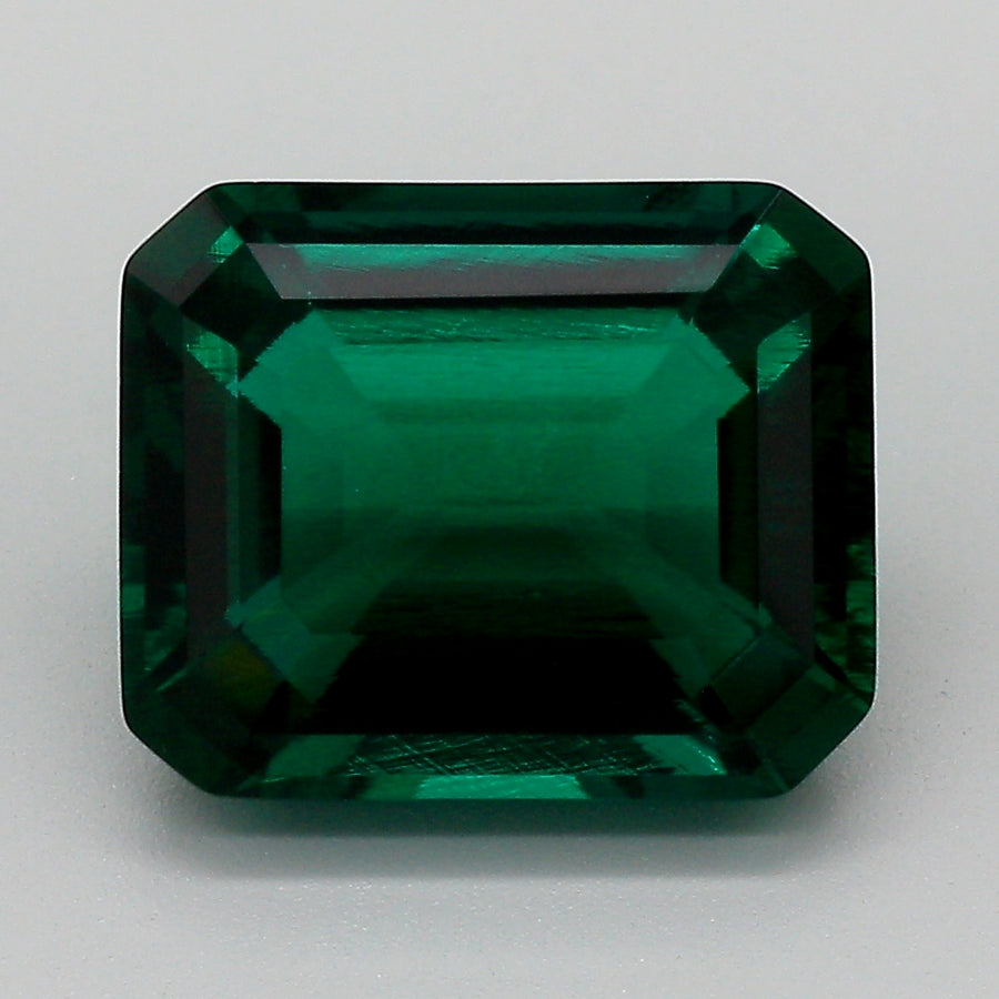 4.08 Carat Green Emerald Cut Lab Grown Emerald