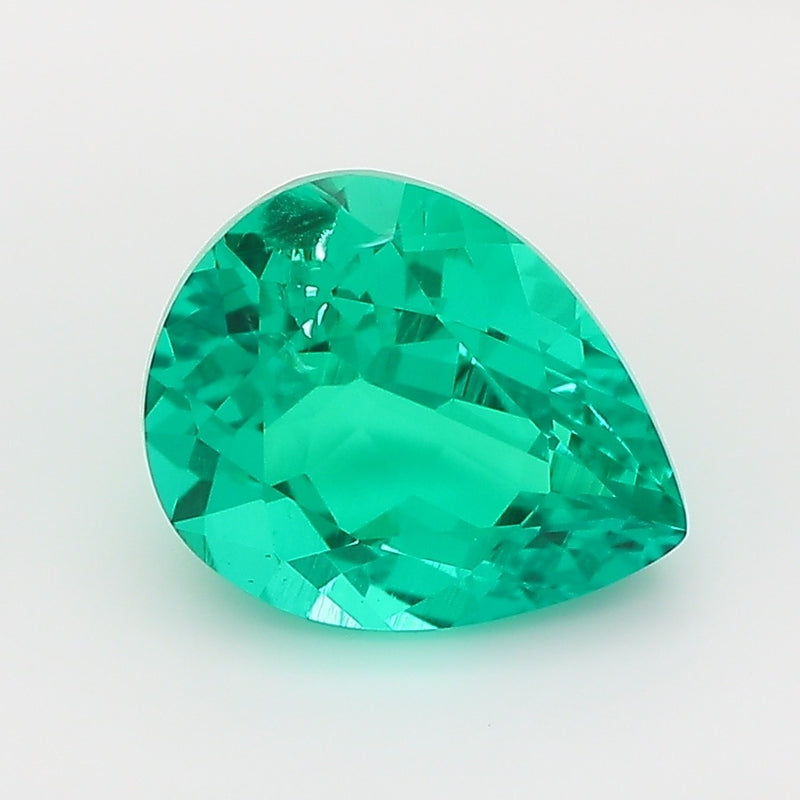 2.3 Carat Green Pear Cut Lab Grown Colombian Emerald
