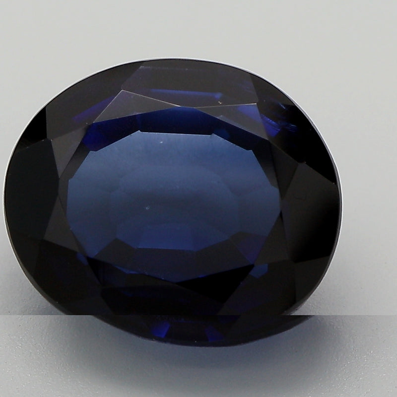 10.12 Carat Blue Oval Cut Lab Grown Sapphire