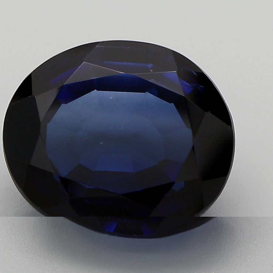10.12 Carat Blue Oval Cut Lab Grown Sapphire