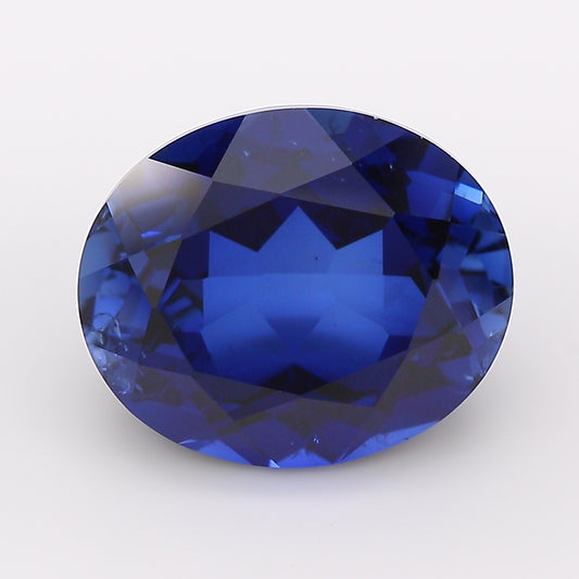 6.61 Carat Royal Blue Oval Cut Lab Grown Sapphire
