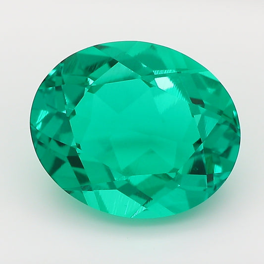 4.39 Carat Green Oval Cut Lab Grown Colombian Emerald