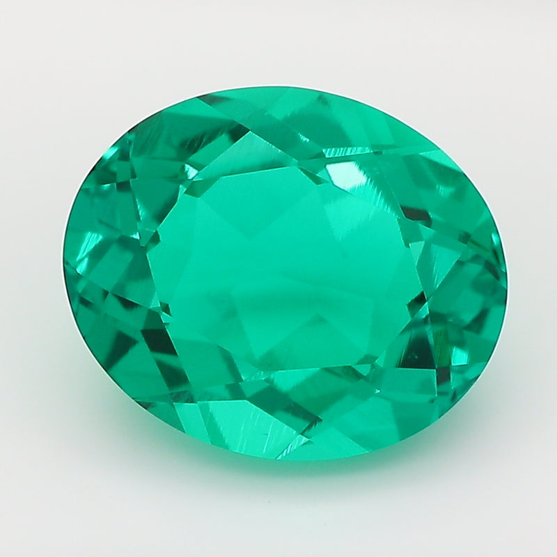 4.39 Carat Green Oval Cut Lab Grown Colombian Emerald