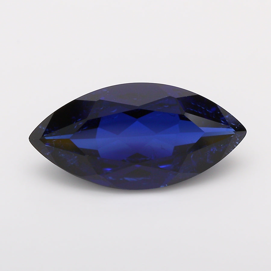 6.68 Carat Royal Blue Marquise Cut Lab Grown Sapphire