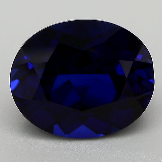 4.48 Carat Blue Oval Cut Lab Grown Sapphire