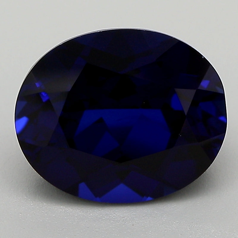 4.48 Carat Blue Oval Cut Lab Grown Sapphire