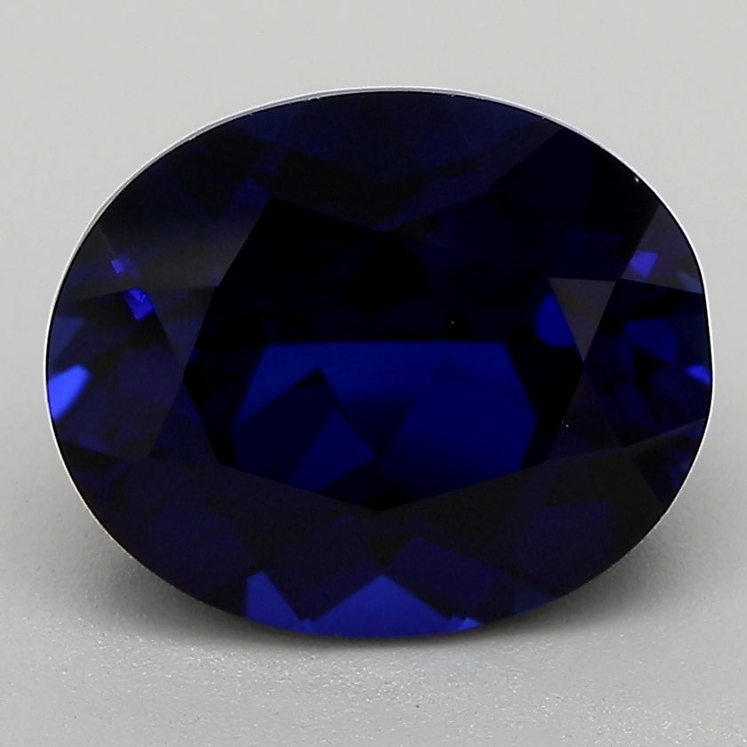 4.48 Carat Blue Oval Cut Lab Grown Sapphire