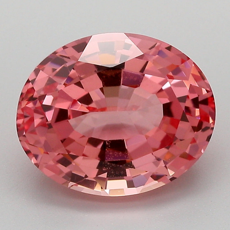 5.02 Carat Padparadscha Oval Cut Lab Grown Sapphire