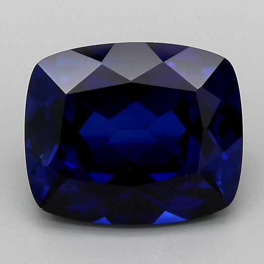 7.17 Carat Blue Long Cushion Cut Lab Grown Sapphire