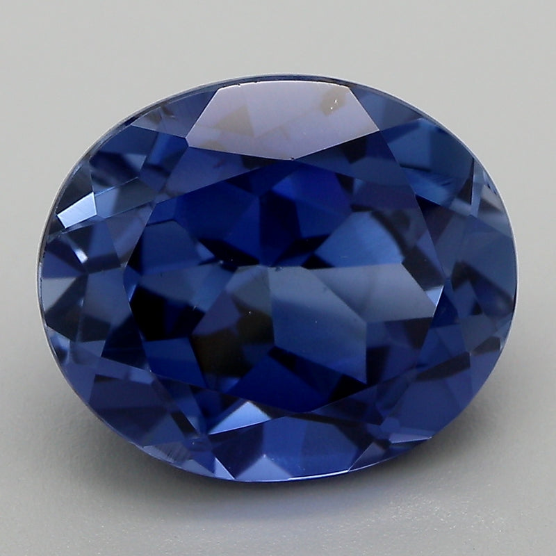 8.9 Carat Blue Oval Cut Lab Grown Sapphire