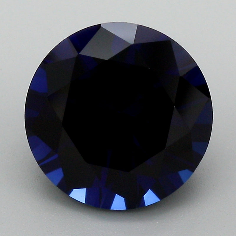 4.77 Carat Blue Round Cut Lab Grown Sapphire
