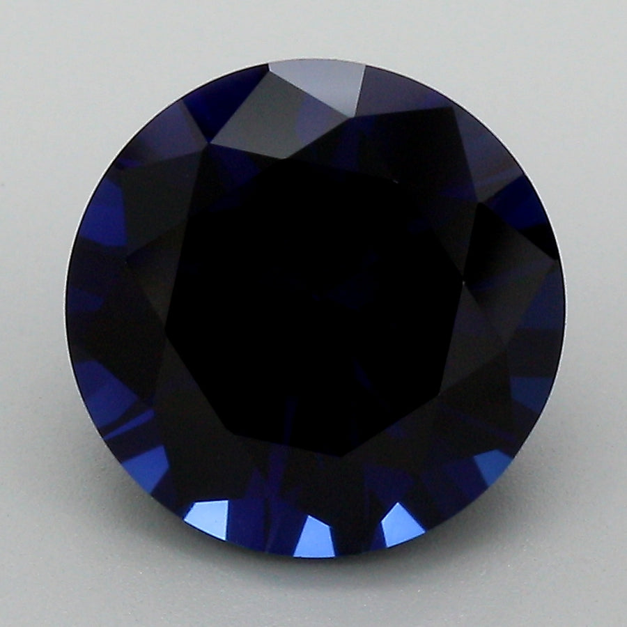 4.77 Carat Blue Round Cut Lab Grown Sapphire