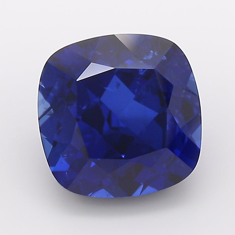 2.9 Carat Royal Blue Square Cushion Cut Lab Grown Sapphire