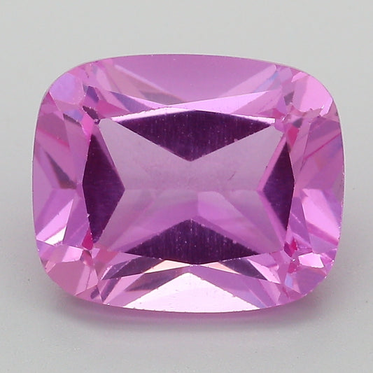 6.79 Carat Pink Long Cushion Cut Lab Grown Sapphire
