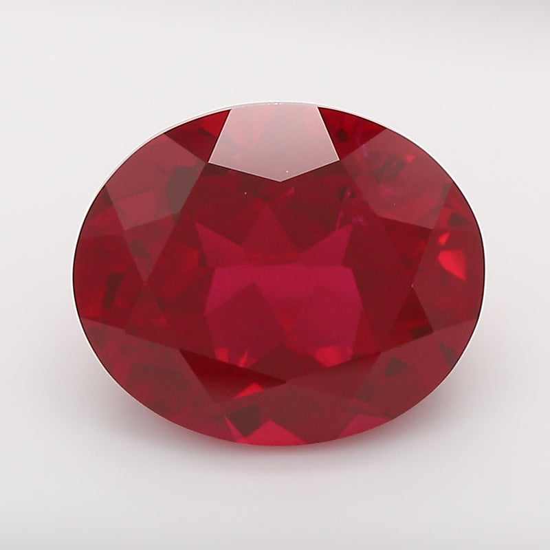 6.56 Carat Pigeon Blood Oval Cut Lab Grown Ruby