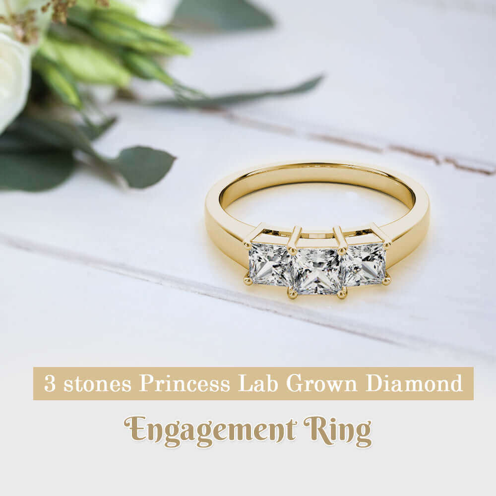  shop-3-three-Princess-cut-lab-grown-Diamond-engagement-ring-2023-gold
