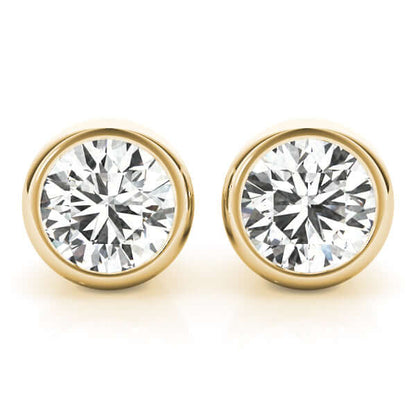 Lab-grown-Diamond-Stud-Earring-bezel-setting-revival-diamonds-earrings