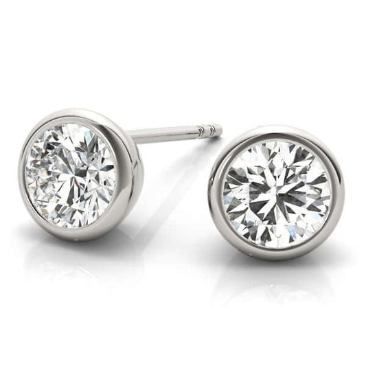 Lab-grown-Diamond-Stud-Earring-bezel-setting-revival-diamonds-earrings
