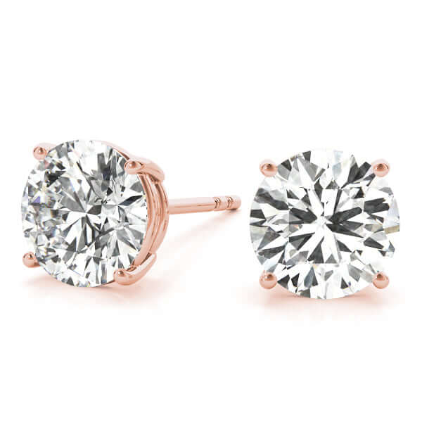 Certified Lab Grown Diamond Solitaire Stud Earrings by Revival Diamonds