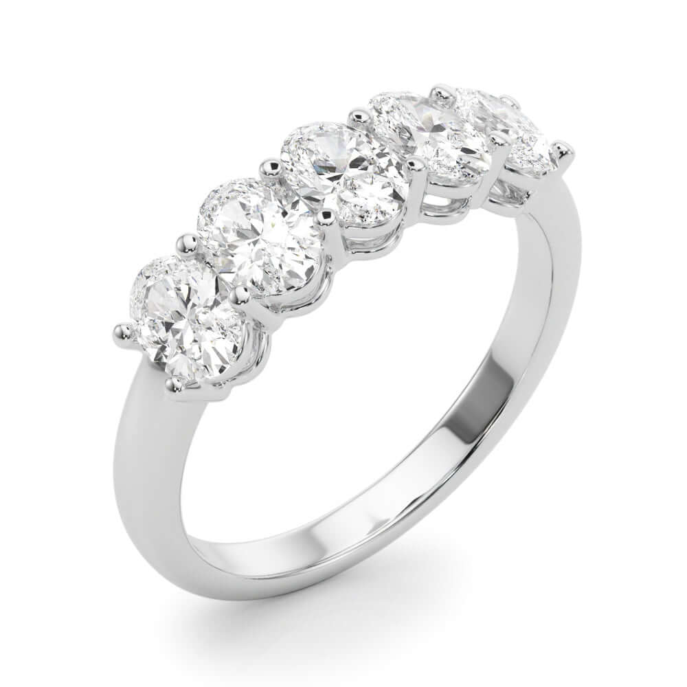 14k Diamond Five Stone Ring 